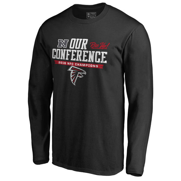 NFC Altanta Falcons Black Long Sleeve T-Shirt