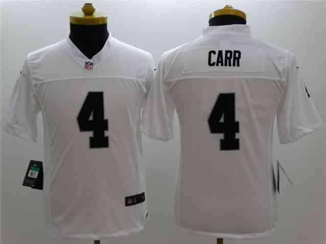 NFL Oakland Raiders #4 Carr Kids Color Rush Jersey