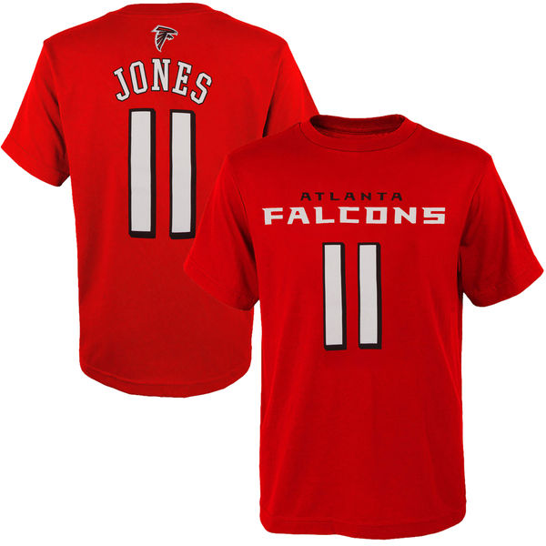 NFL Atlanta Falcons #11 Jones Red T-Shirt