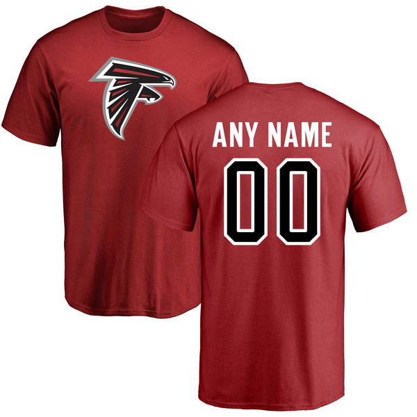 NFL Atlanta Falcons Red Custom Name T-Shirt