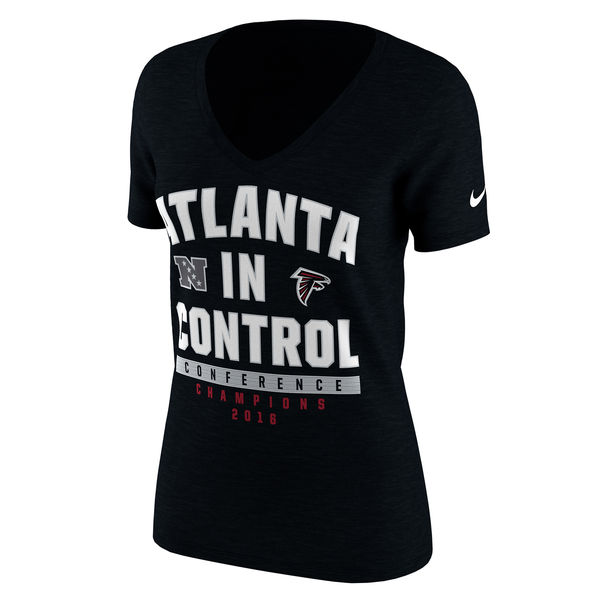 Womens NFL Atlanta Falcons Black T-Shirt