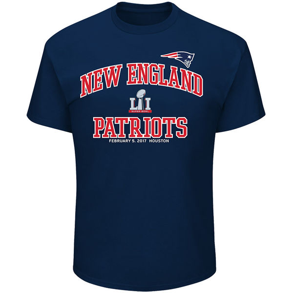 NFL New England Patriots Blue T-Shirt with Superbowl Patch