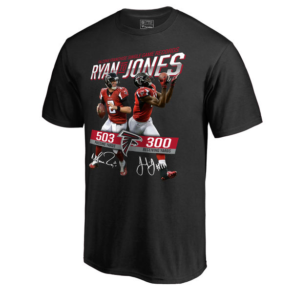 NFL Atlanta Flacons Ryan Jones Black T-Shirt