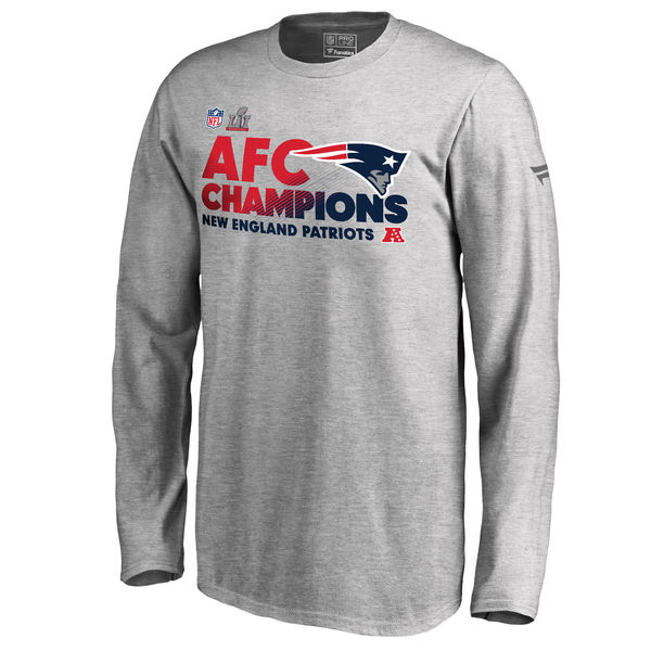 NFL New England Patriots Champion Long Sleeve Grey T-Shirt