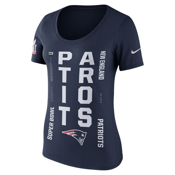 NFL New England Patriots Blue Womens T-Shirt