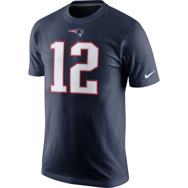 NFL New England Patriots #12 Brady Blue MENS T-Shirt