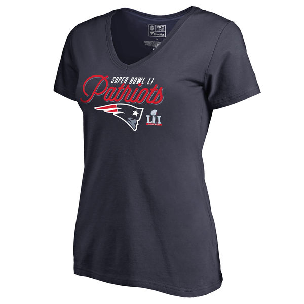 Womens NFL New England Patriots Blue Super Bowl T-Shirt