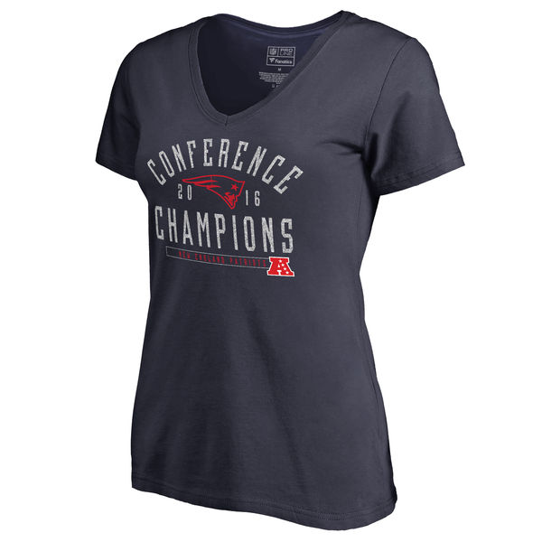 Womens NFL New England Patriots Blue Color T-Shirt