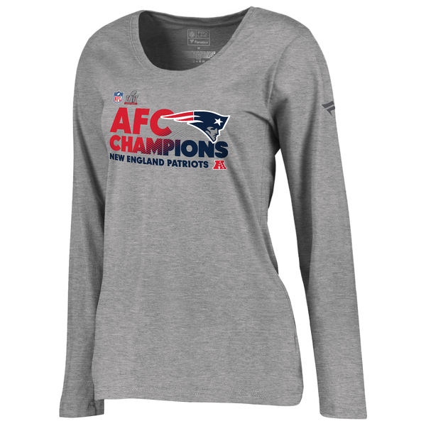 Womens NFL New England Patriots Grey T-Shirt
