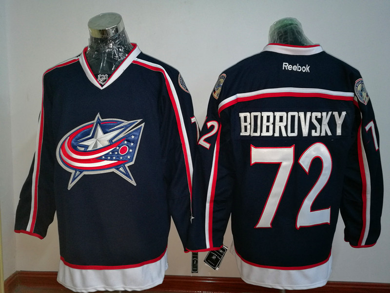 NHL Columbus Blue Jackets #72 Bobrovsky D.Blue Jersey