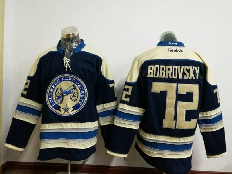 NHL Columbus Blue Jackets #72 Bobrovsky Blue Jersey