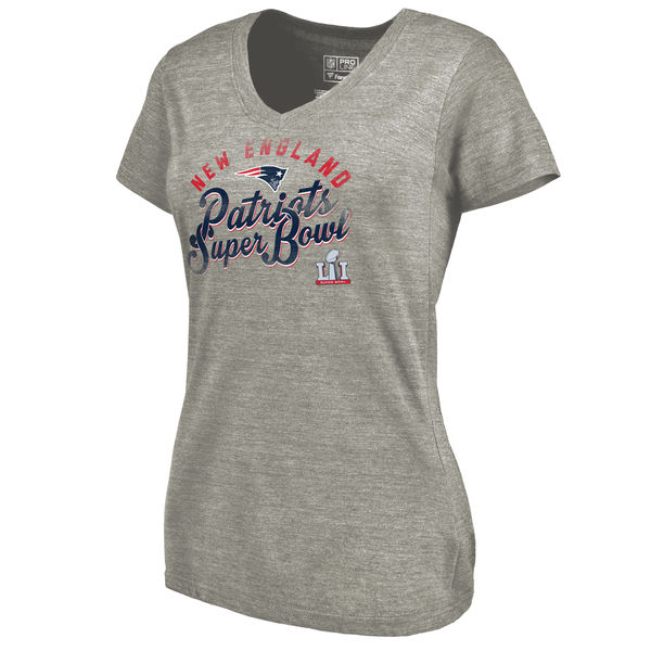 Womens NFL New England Patriots Grey Super Bowl T-Shirt