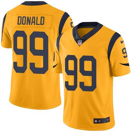 NFL Los Angeles Rams #99 Donald YellowVapor Limited Jersey