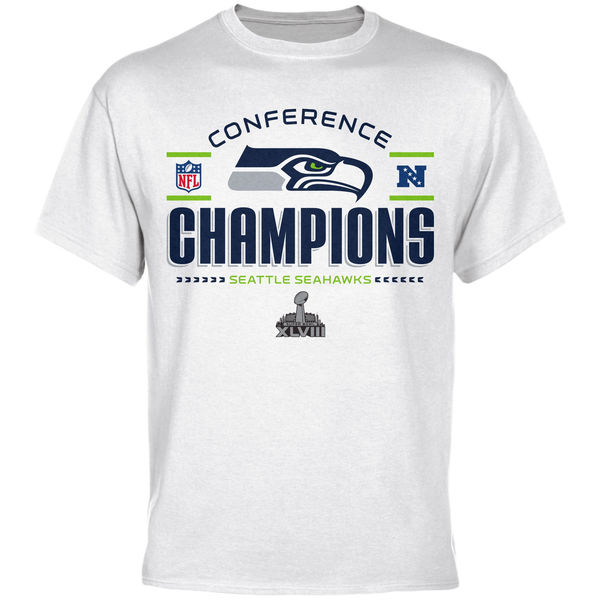 Seattle Seahawks 2013 NFC Champions Trophy Collection T-Shirt - White