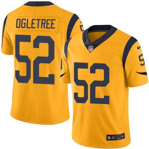 NFL Los Angeles Rams #52 Ogletree Yellow Vapor Limited Jersey