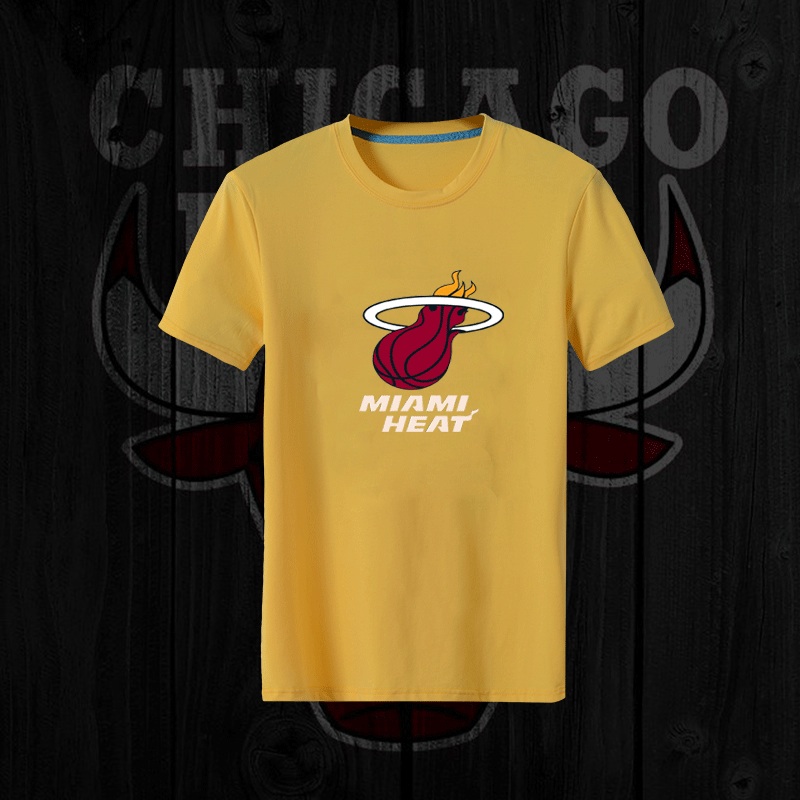 NBA Miami Heat Yellow Mens T-Shirt