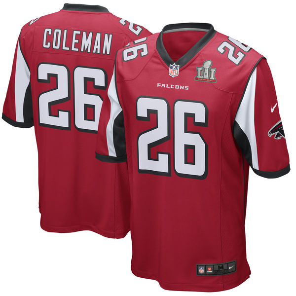 Tevin Coleman Atlanta Falcons Nike Super Bowl LI Red Jersey 