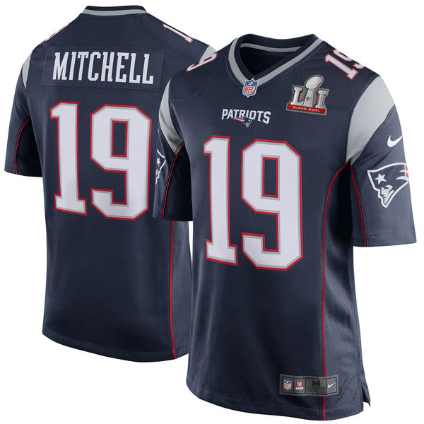 Malcolm Mitchell New England Patriots Nike Super Bowl LI Elite Jersey Navy 