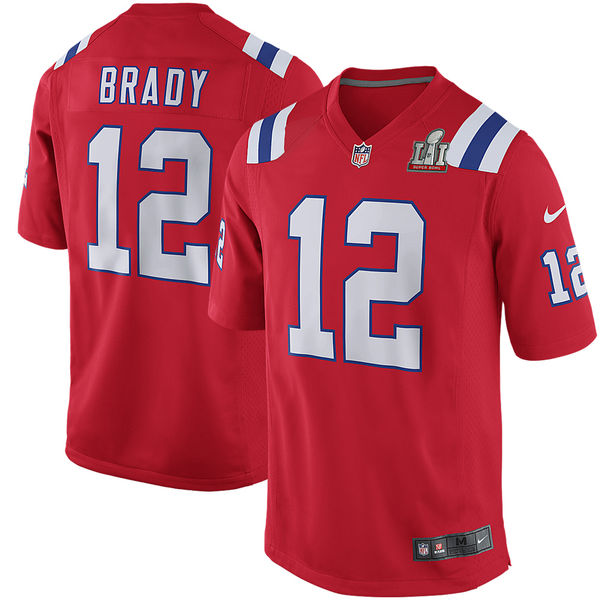 Tom Brady New England Patriots Nike Super Bowl LI Bound Red Jersey 
