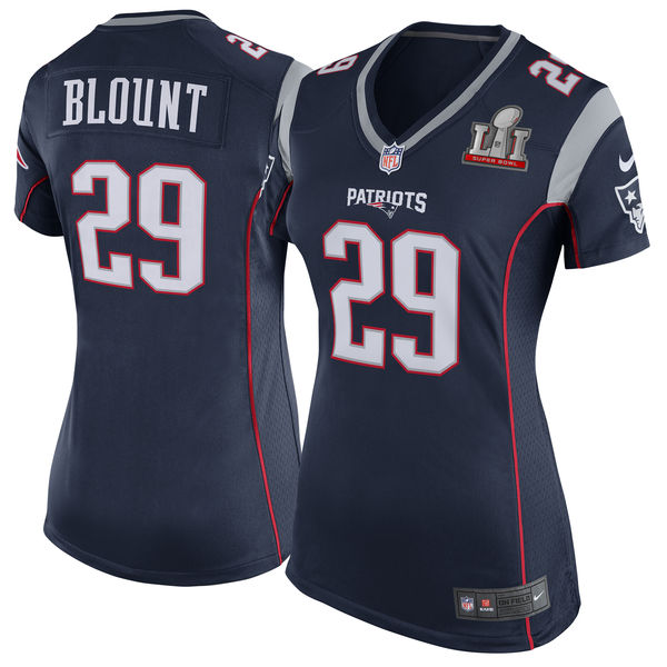 LeGarrette Blount New England Patriots Nike Womens Super Bowl L  Jersey Navy 