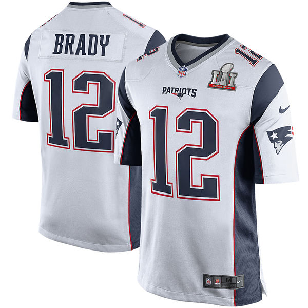 Tom Brady New England Patriots Nike Super Bowl LI Elite Jersey White 