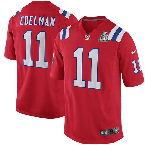 Julian Edelman New England Patriots Nike Super Bowl LI Elite Jersey Red 