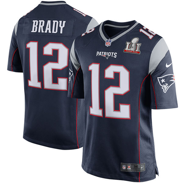 Tom Brady New England Patriots Nike Super Bowl LI Bound Navy Jersey