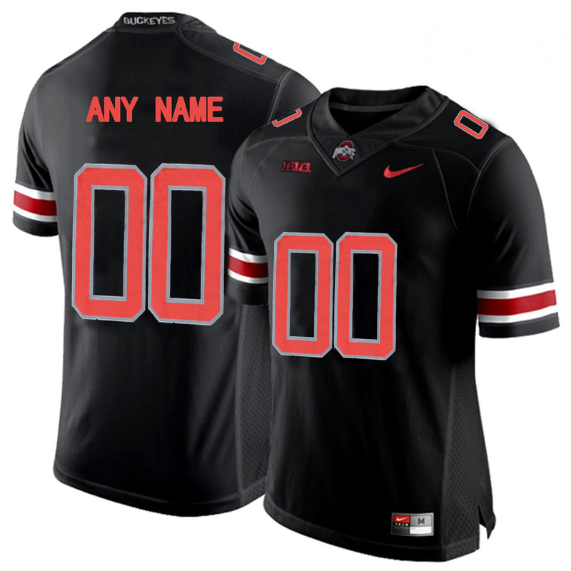 Mens Ohio State Buckeyes Customized College Football Limited Jersey - Blackout