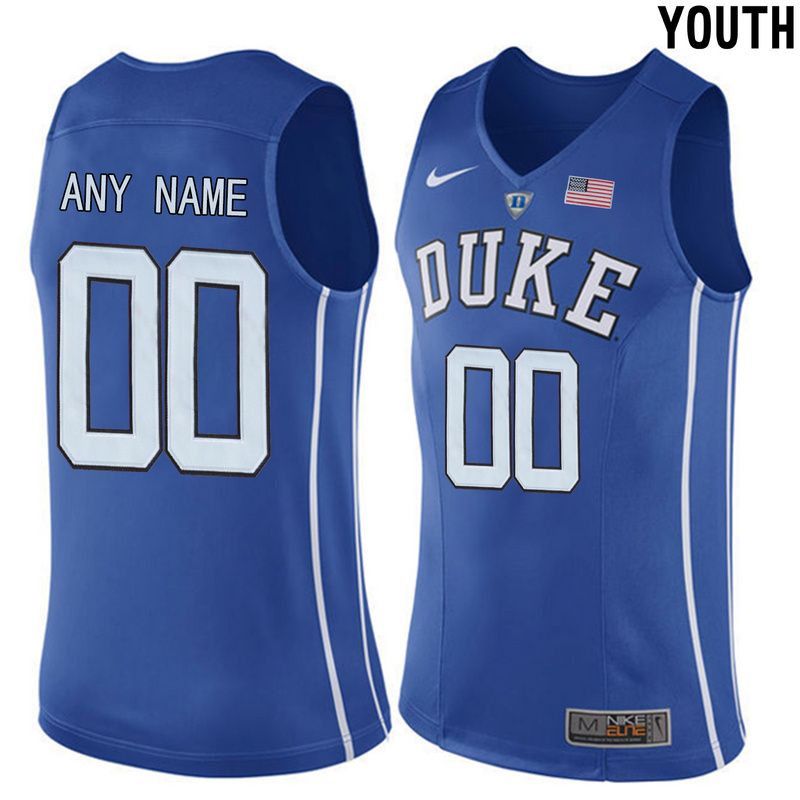 Youth Duke Blue Devils Customized Hyper Elite Authentic Performance Basketball Jersey - Royal Blue