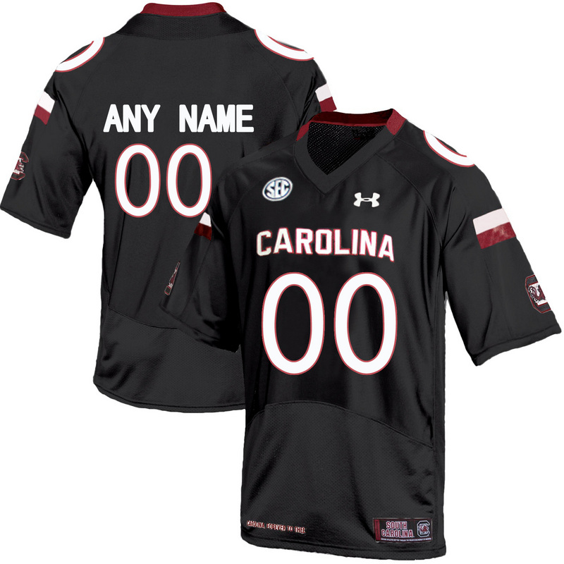 Mens South Carolina Gamecocks Customized College Football Jersey - Black