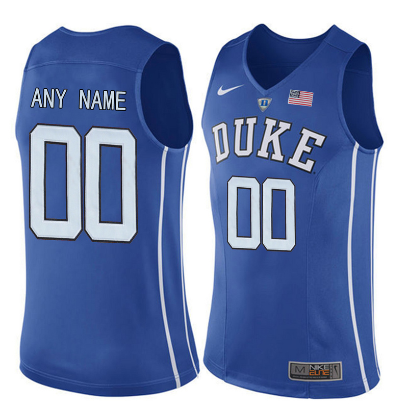Mens Duke Blue Devils Customized Hyper Elite Authentic Performance Basketball Jersey - Royal Blue
