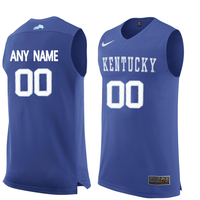 Mens Kentucky Wildcats Customized College Basketball Jersey - Royal Blue