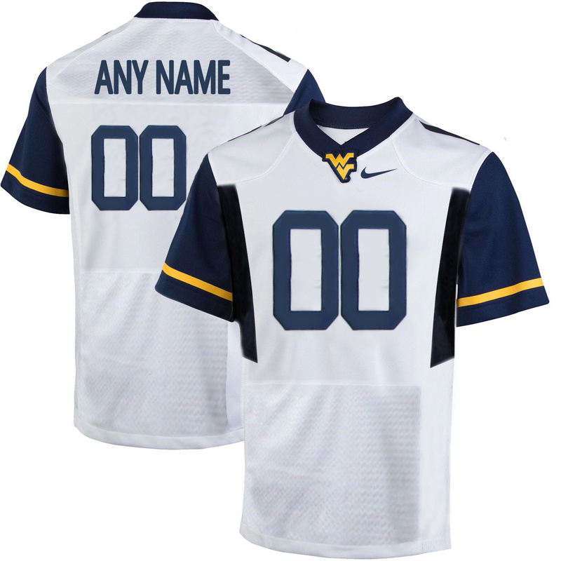 West Virginia Mountaineers Customized College Football Limited Jersey - White
