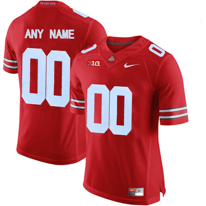 Mens Ohio State Buckeyes Customized College Football Limited Jersey - Red