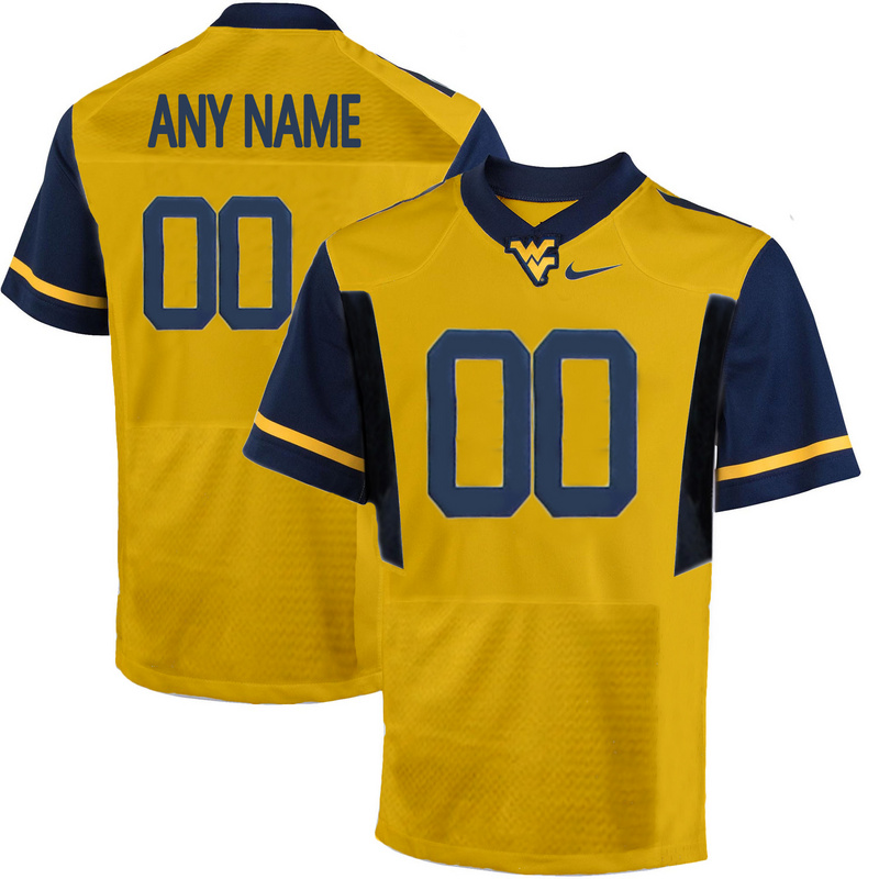 West Virginia Mountaineers Customized College Football Limited Jersey - Gold 