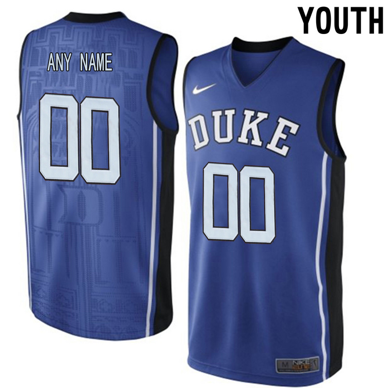 Youth Duke Blue Devils Customized V Neck College Basketball Elite Jersey - - Royal Blue