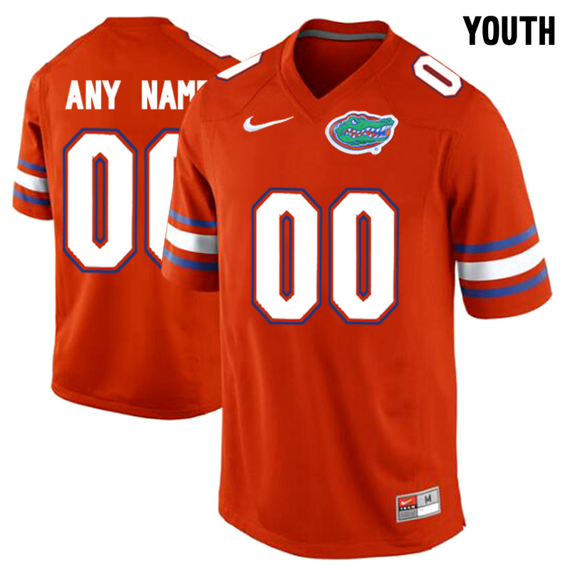Youth Florida Gators Customized College Football Jersey - Orange