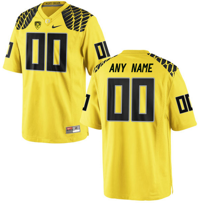 Mens Oregon Duck Customized College Football Limited Jerseys - Yellow