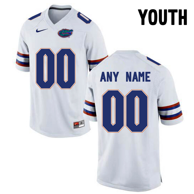 Youth Florida Gators Customized College Football Jersey - White