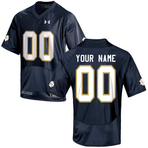 Under Armour Mens Notre Dame Fighting Irish Customized College Football Jersey - Navy Blue