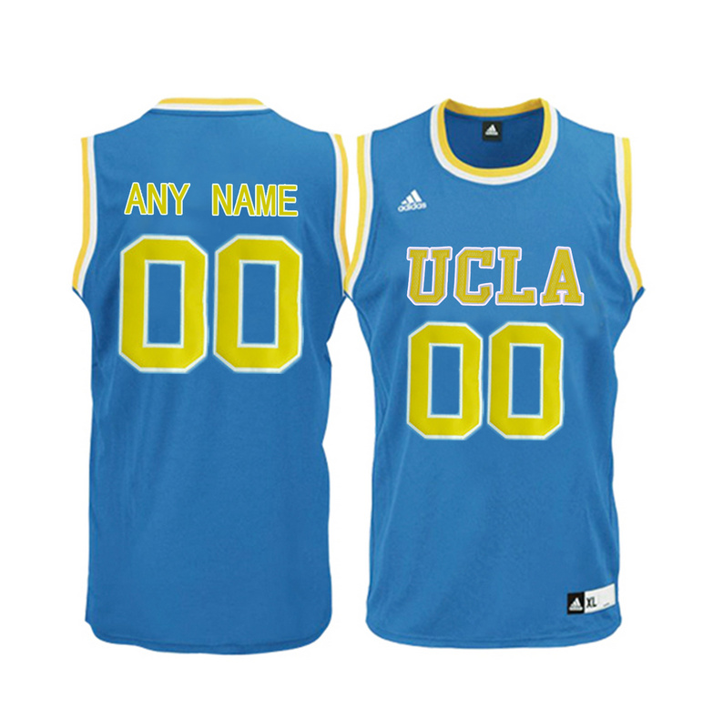 Mens UCLA Bruins Customized Blue College Basketball Jersey - Blue 