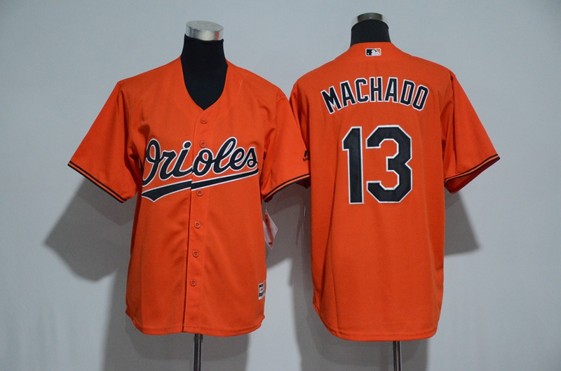 MLB Baltimore Orioles #13 Machado Orange Jersey