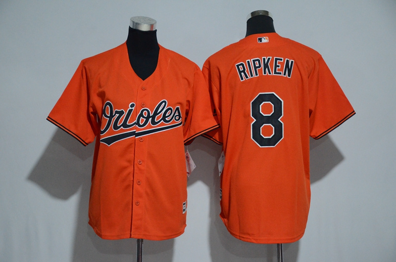 MLB Baltimore Orioles #8 Ripken Orange Jersey