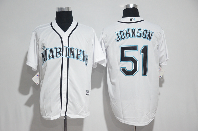 MLB Seattle Mariners #51 Johnson White Jersey