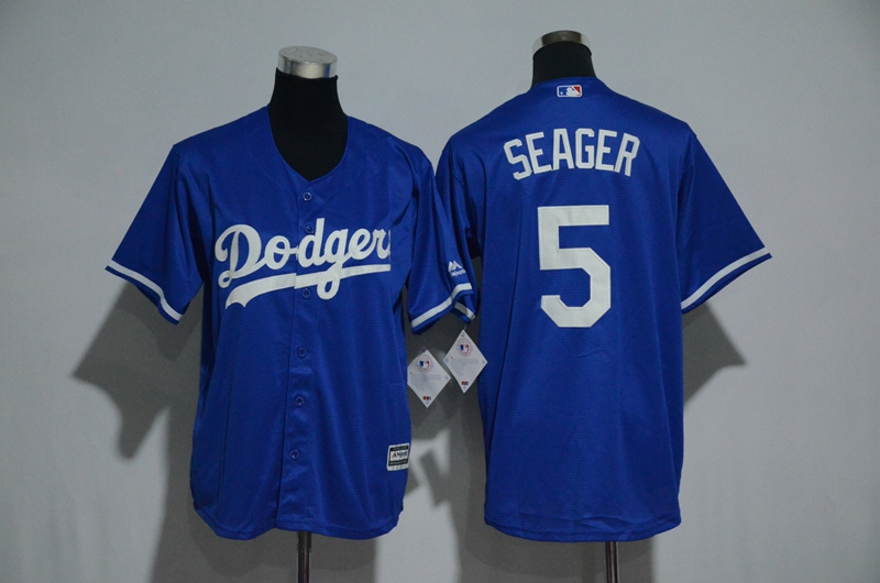 MLB Los Angeles Dodgers #5 Seager Blue Jersey