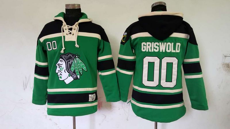 NHL Chicago Blackhawks #00 Griswold Green Hoodie
