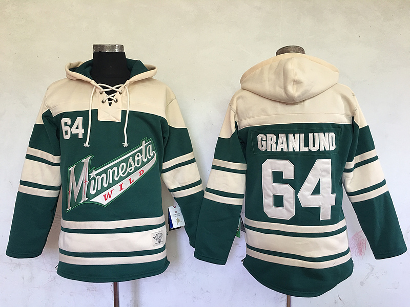 NHL Minnesota Wild #64 Granlund Green Hoodie