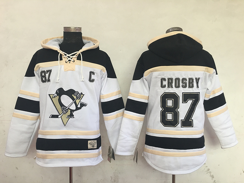 NHL Pittsburgh Penguins #87 Crosby White Hoodie