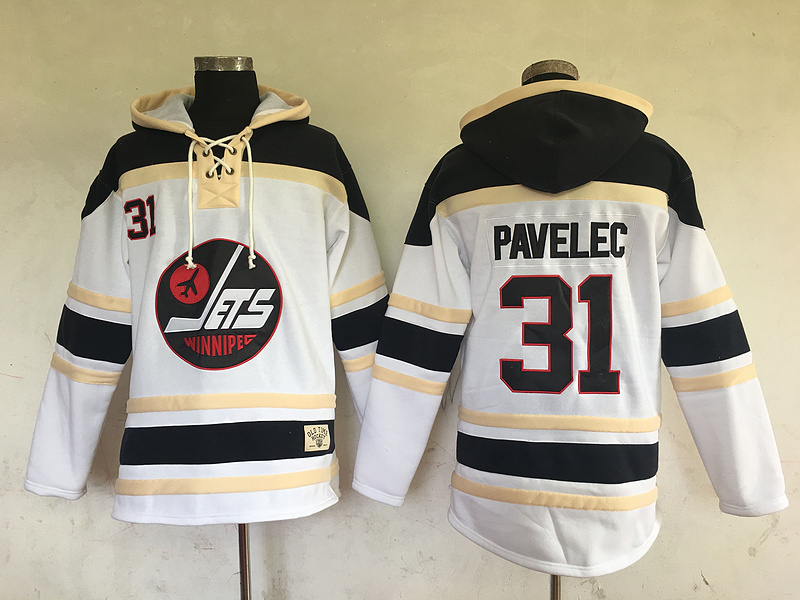 NHL Winnipeg Jets #31 Pavelec White Hoodie