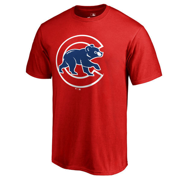 Mens Chicago Cubs Royal Primary Logo T-Shirt 